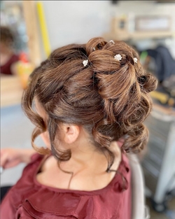 Fancy special occasion hair styling by Naomi Meadowcroft